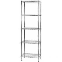 Archimede - tagère métallique etagère 5 tablettes cm 46 x 61 x h. 200 cuisine salle de bains garage placard