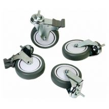Archimede étagère métallique lot de 4 roues en gomme cuisine salle de bains garage placard