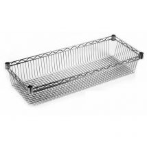 Archimede - tagère métallique tablette-panier cm 36 x 121 x h. 15 cuisine salle de bains garage placard