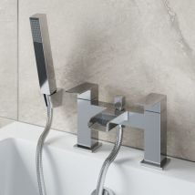 Architeckt - Bathroom Square Bath Shower Mixer Tap Hose Handset Lever Handle Waterfall Chrome
