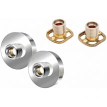 Architeckt - Shower Bar Valve Easy Wall Fixing Kit Round Solid Brass