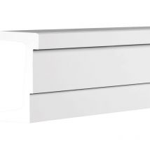 Architrav 404102 Profhome Fassadenprofil Stuckleiste Außenstuck Modernes Design weiß 2 m