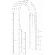 Arco de Jardín con Puerta Sina Blanco