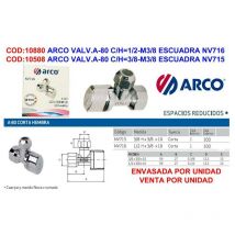 Mibricotienda - arco valvula llave escuadra colect a-80 c-h 1-2-m3-8 nv716 1u-cj