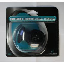Arcoll - Adaptateur prise attelage 13 plots males - 7 plots femelles - 12620 - Ce produit de marque est neuf.