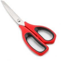 Arcos - Tijera de Cocina 185722 de acero inoxidable y mango Polipropileno + Elastómero de color rojo de 240 mm en blíster