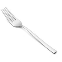 Fourchette à dessert monobloc monobloc en acier inoxydable 18/10, argent - 185 mm Fourchette à dessert. Couverts aux lignes droites, avec des