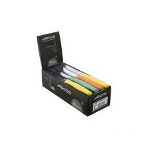 Arcos Serie Nova, Set 36 pezzi. Coltelli da burro, lama in acciaio inox 70 mm, manico in polipropilene in 3 colori