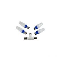 Arcotec DBTV5P Kit 5 clavijas TV 2 hembras 2 roles 1 derivación T 9.52mm