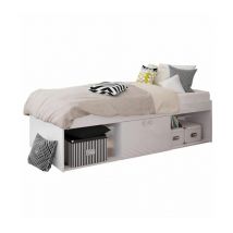 Kidsaw - 3 Feet Arctic Low Sleeper Cabin Storage Single Bed - L196 x W96 x H51 cm - White
