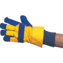 Split Leather Arctic Thinsulate Blue/Yellow Cold Resistant Rigger Glove - Blue Yellow - Tuffsafe