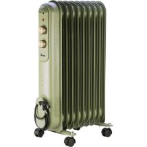 Ardes Ar4r09vin Curvy 9 Retro Radiatore Ad Olio 2000w 9 Elementi Termostato Regolabile 3 Livelli Di Potenza Colore Verde