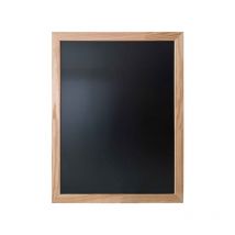 Ardoise murale double face moulure large en bois brut dimensions 87 x 67 cm