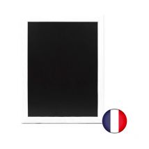 Ardoise murale en bois couleur blanc dimensions 46 x 36 cm - Fabrication française