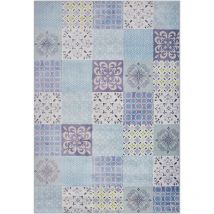 Beliani - Rectangular Area Rug Portuguese Mosaic Low Pile 140 x 200 cm Multicolour Inkaya