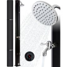 Arebos - Douche Solaire 35 litres 216cm incl. Capot de protection avec thermomètre intégré pommeau de douche rond