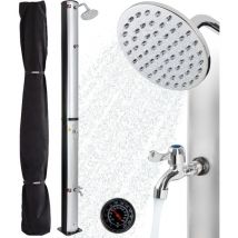 Canbolat Vertriebs Gmbh - arebos Douche Solaire 37 L199cm avec thermomètre intégréincl.Capot de protection pommeau de douche rond avec douche de pied
