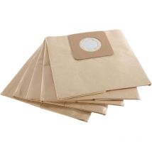 Sac aspirateur Sac à poussière Sac à poussière pour aspirateurs industriels 1300W 5 pièces 42 x 42 cm Non Blanchi - Arebos