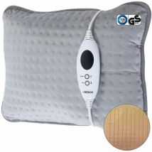 Almohadilla eléctrica corporal estera calefactora eléctrico 44 x 33 cm Gris - Arebos