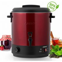 Automatic Preserving Cooker 2500 w Preserving Pot 28 l with Thermostat & Overheating Protection Stepless Temperature Adjustment 30-110°C Mulled Wine
