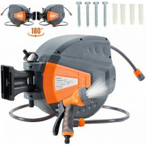 Avvolgitubo da giardino tubo da giardino tubo per acqua tubo arancia 20 m - Arebos