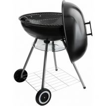 Arebos - barbacoa de carbón con ruedas con tapa parilla 57 cm