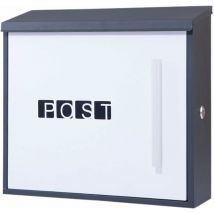 Boîte aux Lettres Design Moderne Boîte aux Lettres Murale Acier galvanisé 350 x 330 x 125 mm - Arebos