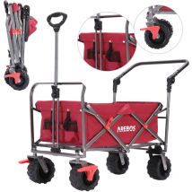 Bollerwagen Handwagen Transportkarre Klappbar mit Teleskopstange - Arebos