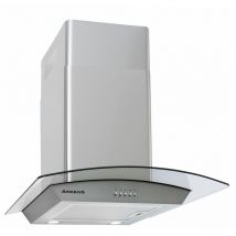 Campana extractora Cocina superficie Acero Inox Vidrio 60 cm - Arebos