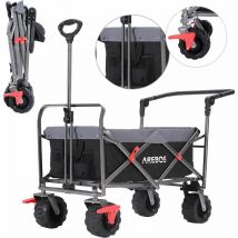 AREBOS Carrello manuale pieghevole con asta telescopica carico 100 kg