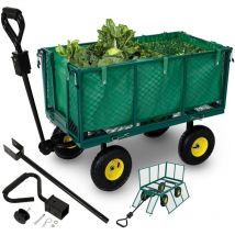 Arebos - Carro para jardin 550 kg - Carro de transporte - Carro de jardín con lona extraíble y ruedas - Carro demano