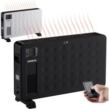 Convecteur 2300 w chauffage électrique avec 3 niveaux de chauffage chauffage par convecteur économie d'énergieNoir - Arebos