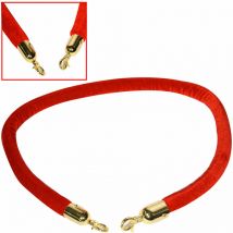 Transenne Corda per Sistema Guida Persone Barriera della Corda Rossa Corda con Moschettoni 1,5M Oro - Arebos