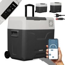 Arebos - Glacière à compresseur avec roulettes 47 litres Glacière électrique avec Commande app pour Refroidir, congeler et Maintenir au Chaud