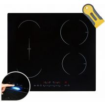 Arebos - induction hob 7200 w 4 hobs with 2 flex zones 59 cm self-sufficient with Sensor Touch, timer, childproof lock, overheating protection, auto