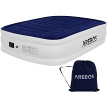 Arebos - Aufblasbare Matratze Luftbett Selbstaufblasend Gästebett mit integrierter elektrischer Pumpe Luftmatratze für Camping/Heimgebrauch für 2