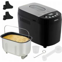 Macchina per il Pane 1500g 15 Programmi Automatica lcd Timer 850W Nero - Arebos