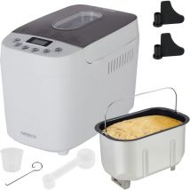 Machine à Pain 1500g Pain de Pâte 15 Programmes 3 Vitesses Minuteur 850 w - Arebos