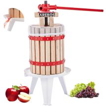 AREBOS Pressa per frutta 6L Mash Press Pressa per vino Pressa per frutta Mulino