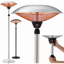 Arebos - Riscaldatore Radiante Patio Lampada Di Calore 2 Impostazioni Di Calore