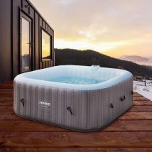 Arebos - Spa Gonflable In-Outdoor Whirlpool Piscine Massage bien-être 185x185cm