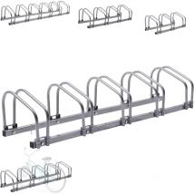 Supports à vélos pour 5 vélos Supports multiples avec distance entre les roues de 21cm Supports à vélos pour une largeur de pneus de 35-60 mm