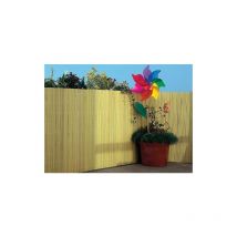 Bambou double arella en pvc tige elliptique 16 mm beige 300x150 cm pour balcon jardin exte'rieur terrasse
