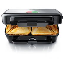 Arendo - Sandwichmaker 1200 w mit Antihaftbeschichtung - mit abnehmbaren Platten - spülmaschinentauglich - Temperaturkontrolle - Sandwich Maker