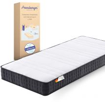 Arensberger - lara Federkernmatratze - 19cm Höhe - Matratze mit Schaumstoff Schicht - H2 H3 Mittelfest – 7 Zonen - Federkern - Liegekomfort 180x200cm