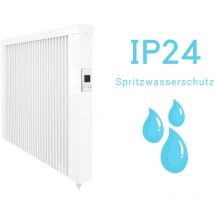Evarmo - Elektroheizung areo bano Flächenspeicherheizung 1300 Watt - IP24 Flächenspeicherheizungs fürs Bad - digitales Thermostat mit LCD-Display