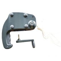 Arganello di Ricambio Argano con Manovella per Ombrellone Roma 3x3 Metri con Fune in Nylon e Maniglia (Nero)