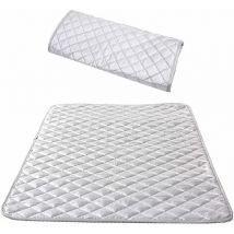 Linghhang - Nappe de Repassage Isolante - Couverture de Repassage à la Vapeur - Coton - Tapis de Repassage Portable - Argent 4885cm