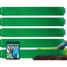 KESSER Bordure de pelouse Bordure de parterre 5m 10m 15m 20m 25m 30m 35m 40m 45m 50m 100x14cm ou 100x18cm Bordure de parterre Tôles à gazon Bordure