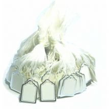 Argent - paquet de 500 étiquettes de prix blanches pour bijoux, vêtements, informations, cartes cadeaux, étiquettes de prix carrées en papier avec